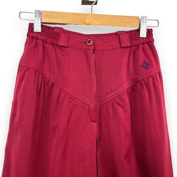 Christian Dior Sport Skirt Womens Small Red Scarlet Midi Wide Leg Culotte Shorts - Picture 2 of 15